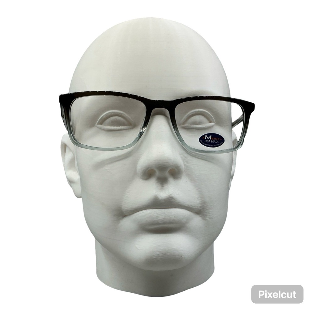 America Benson 120 Eyeglass Frames Black Green Gradient 54-19-145 Square